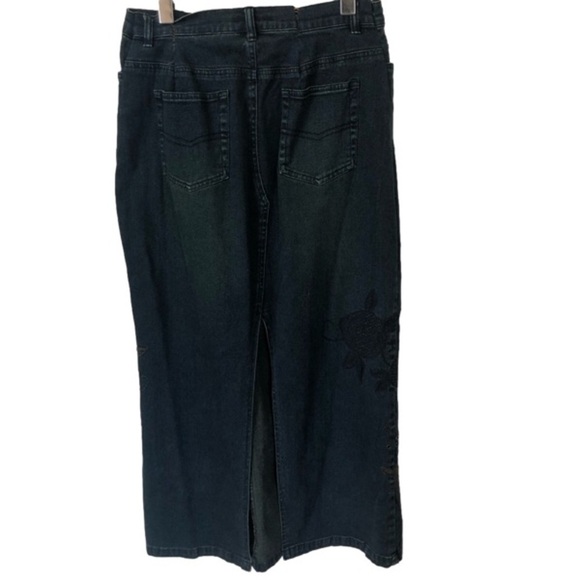 Denim Y2K Dark Wash Maxi Jean Skirt Medium - Picture 3 of 12